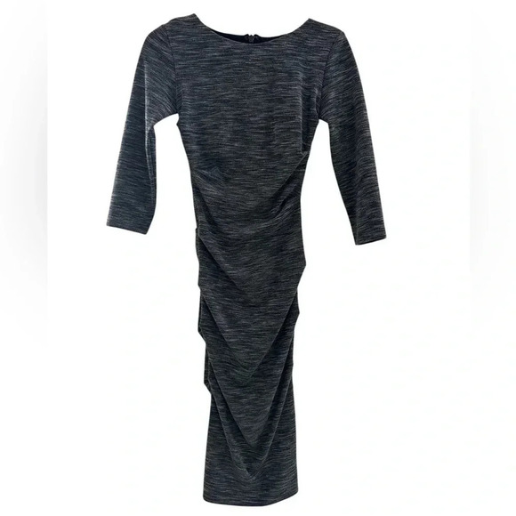 Nicole Miller Dresses & Skirts - Artelier Nicole Miller Womens Ruched Dress Gray Size XS  3/4 Sleeve EUC
